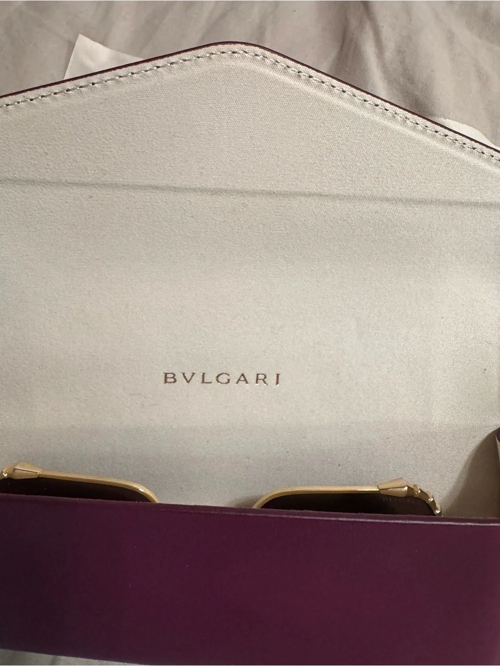 Bulgari Gold Frame Serpenti Sunglasses (BRAND NEW & NEVER WORN)